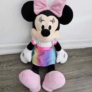 Disney Minnie Mouse Plush - Pink and Rainbow